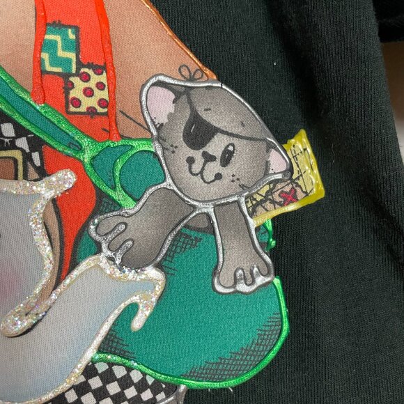 Vintage Halloween T-Shirt Daisy Kingdom Applique Bears Cats Ghost DIY Small Top - Picture 13 of 14